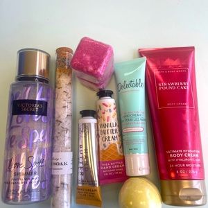 NEW!!Bath and Body Bundle . Includes 9 items to pamper yourself